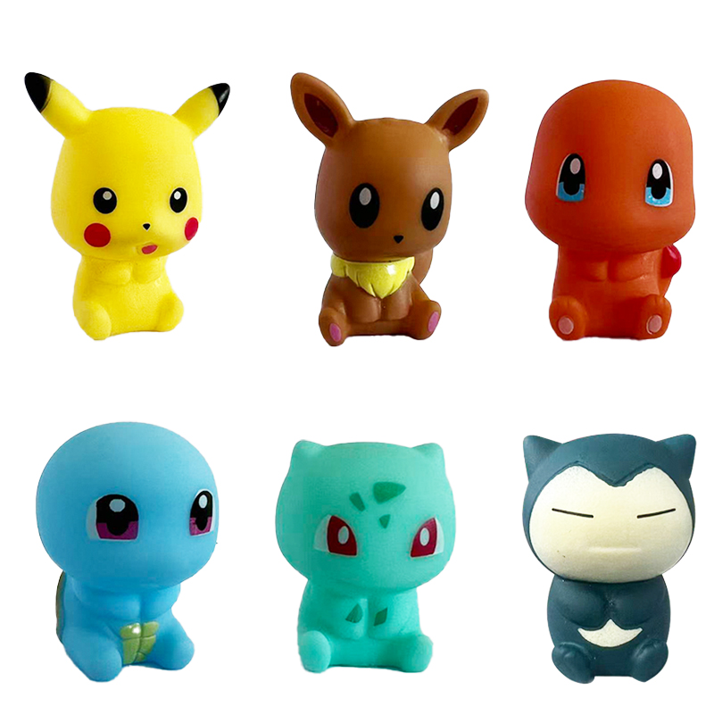 Baby Products Japan - 6Pcs Pokemon Bath Toys Pikachu Bulbasaur