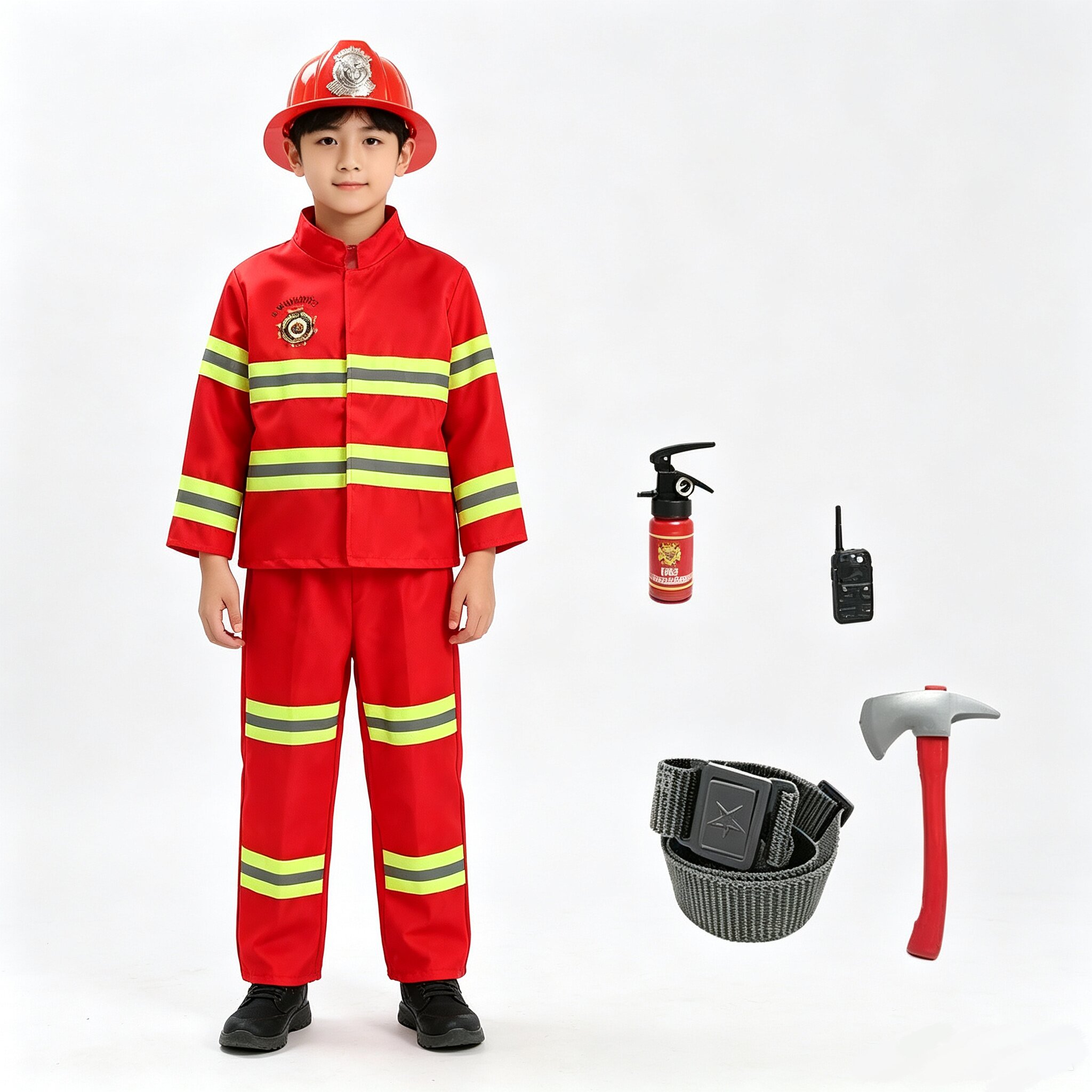 Baby Products Korea - Halloween Cosplay Kids Firefighter Uniform Children