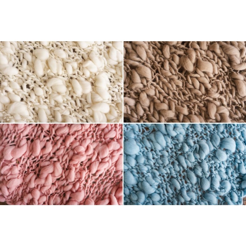 Chunky Knit Merino Baby Blanke - Baby Swaddle Blanket 评论和价格