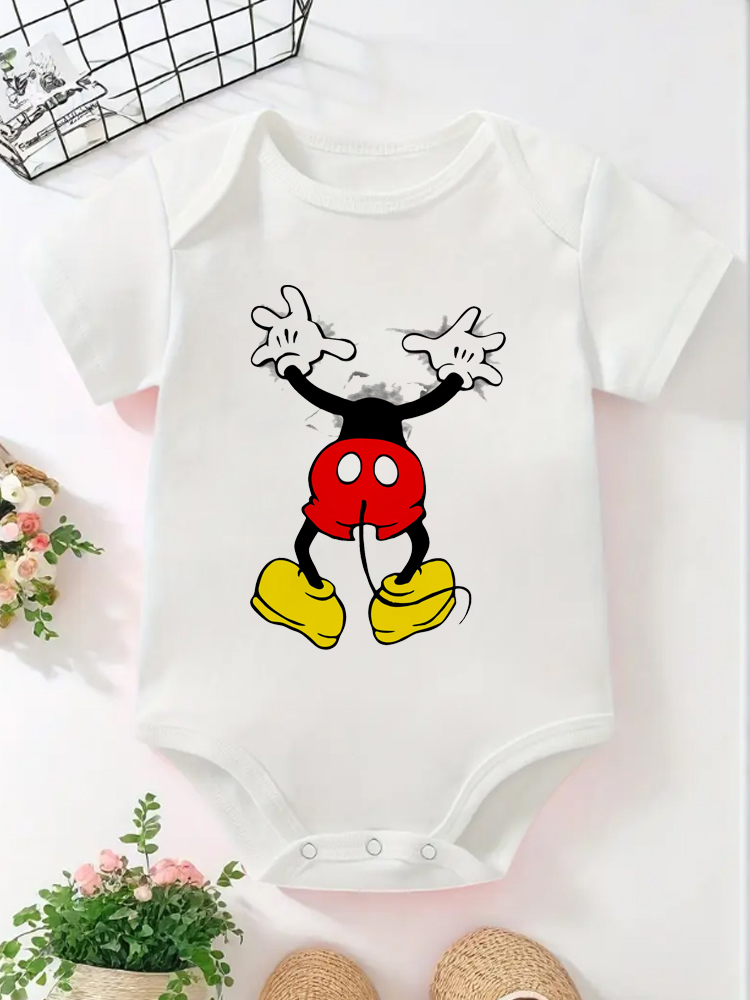 Funny Baby Onesie Cartoon Mick - Baby Products Website 评论和价格