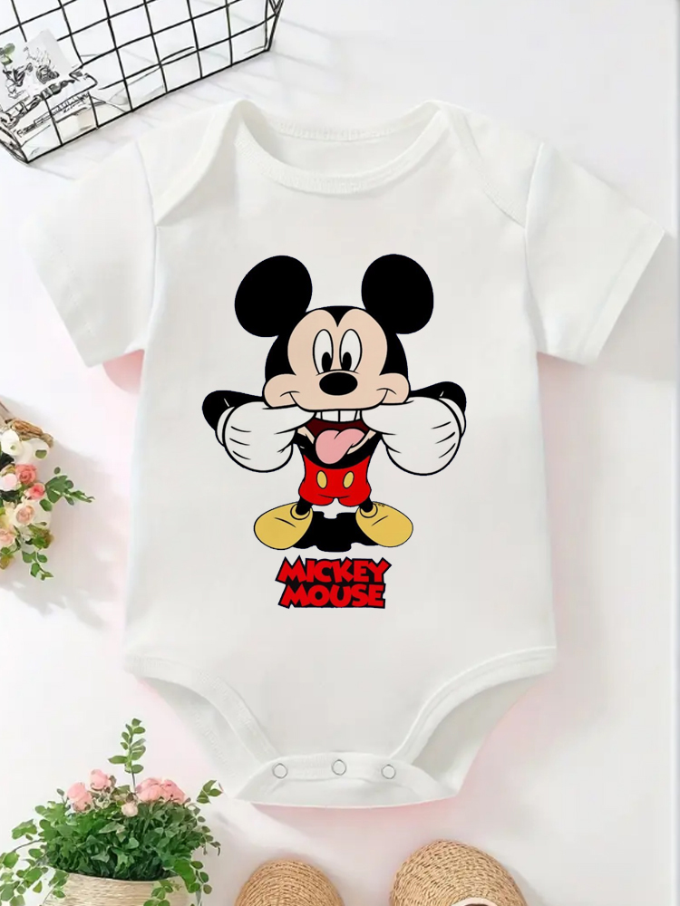 Funny Baby Onesie Cartoon Mick - Baby Products Website 评论和价格