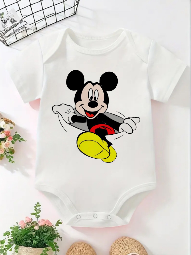 Funny Baby Onesie Cartoon Mick - Baby Products Website 评论和价格