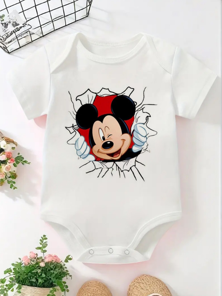 Funny Baby Onesie Cartoon Mick - Baby Products Website 评论和价格