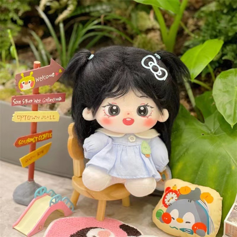 20cm Baby Doll with Black long - Baby Products Korea 评论和价格